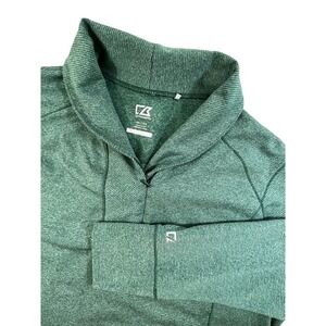 Cutter‎ & Buck Men's XXL CB DryTec Half Zip Performance Pullover Heather Green